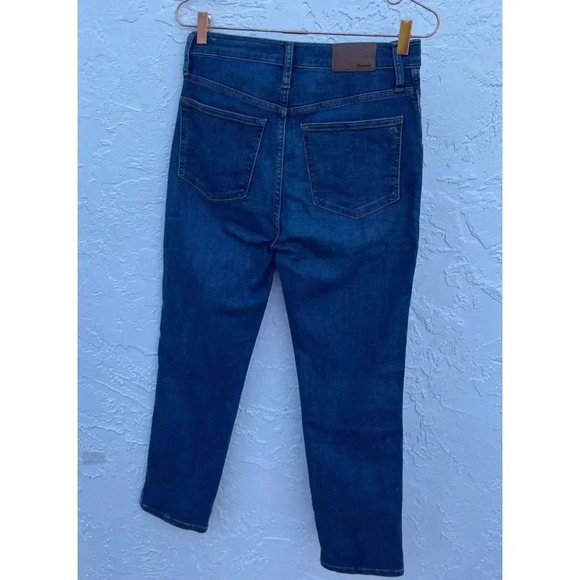Madewell Womens Flat Front Mid Rise Stovepipe Jeans Denim Blue Sz 27 - Picture 2 of 12